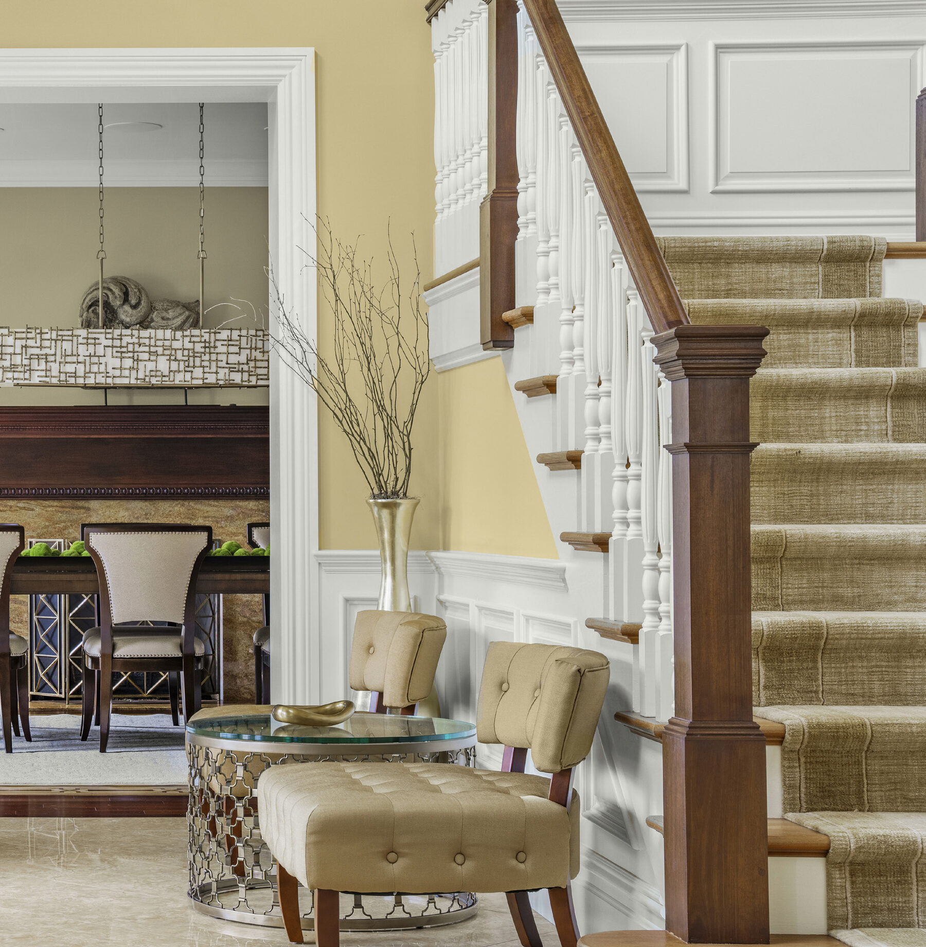 formal dining room with a gas fireplace at The Princeton Preserve