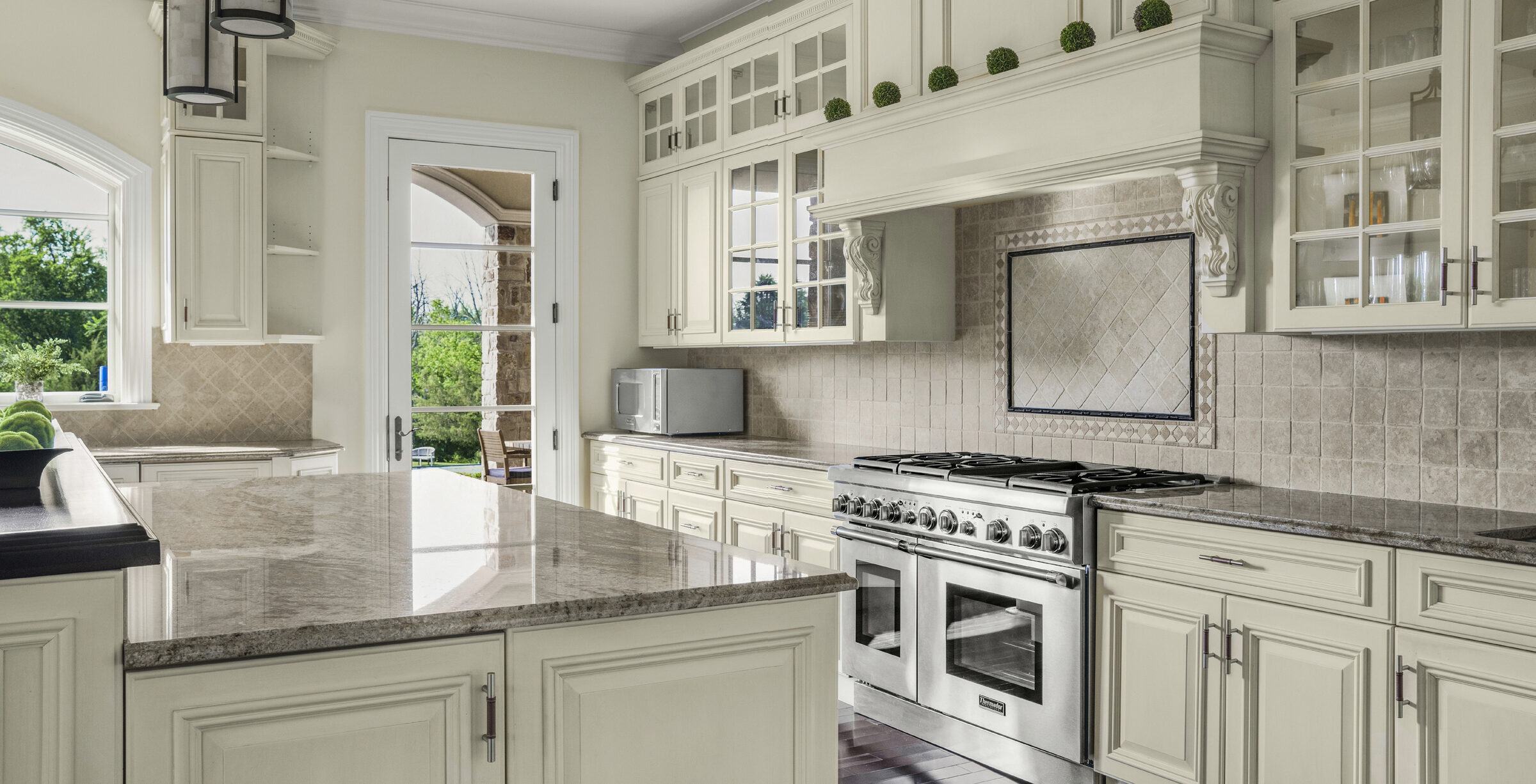 kitchen with a large center island at The Princeton Preserve